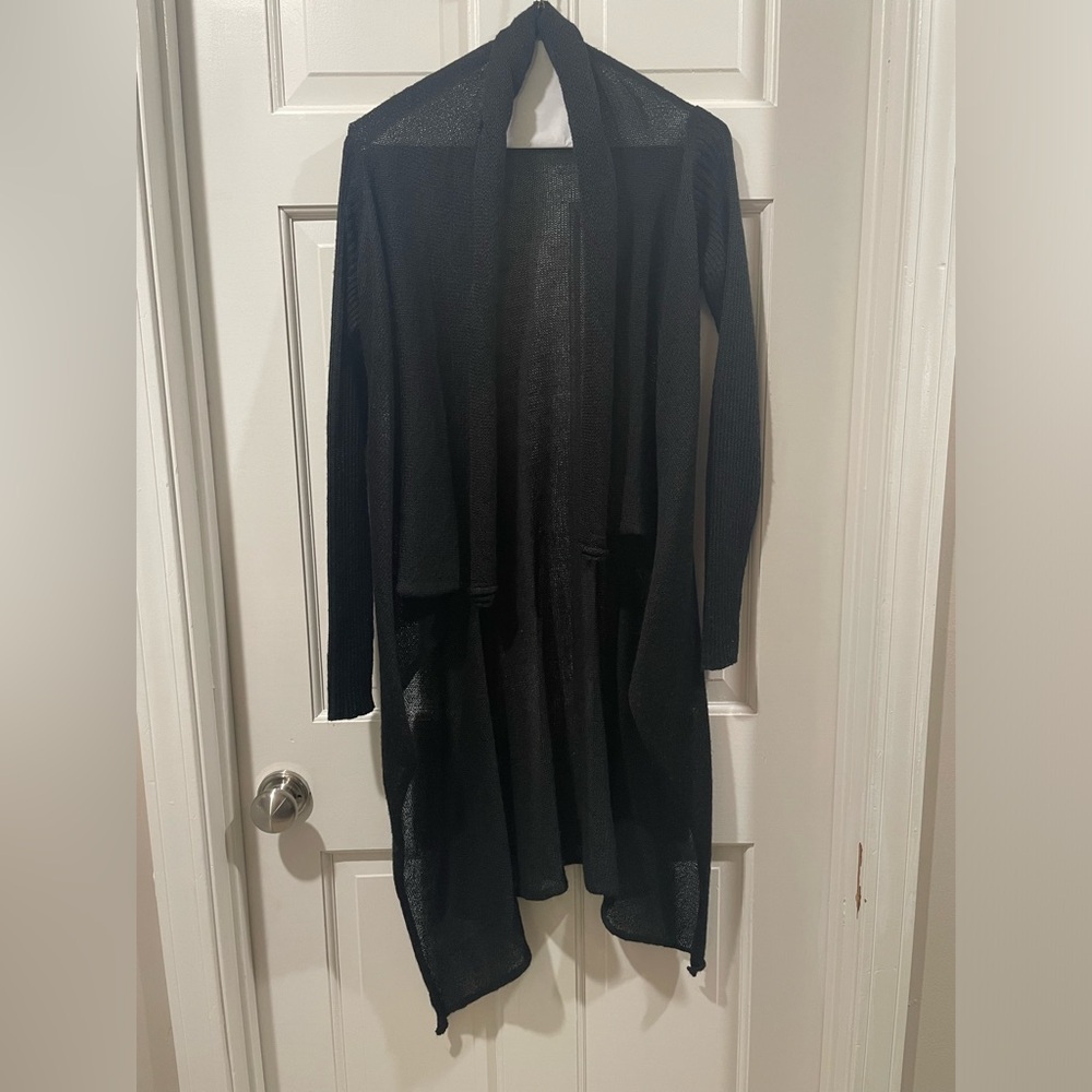 Black High-Low Gauze Wrap